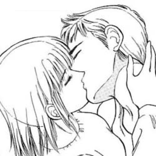 Imagenes de parejas besandose dibujos. 